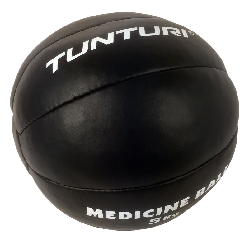 Tunturi Læder Medicinbold - 5 kg i sort