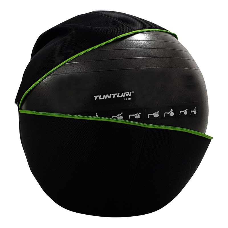 Tunturi Træningsbold Cover m. lynlås - 65cm i sort med bold