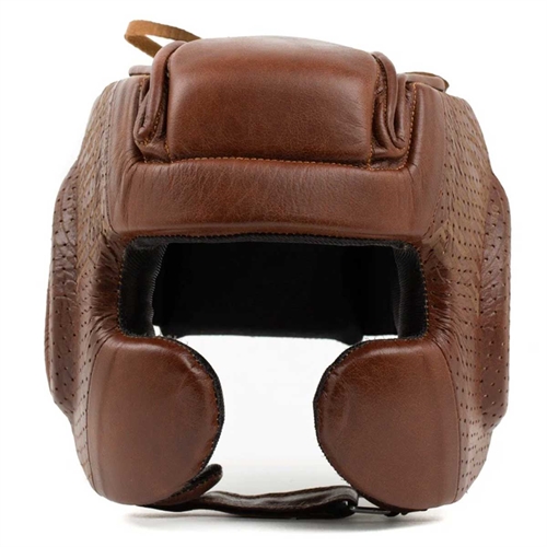 Everlast 1910 Boksehjelm (Vintage Brun) forfra
