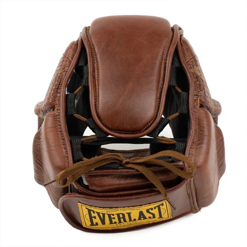 Everlast 1910 Boksehjelm (Vintage Brun) bagfra