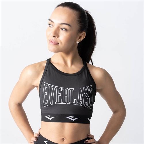 Everlast Duran Sports-bh - Sort/hvid på model