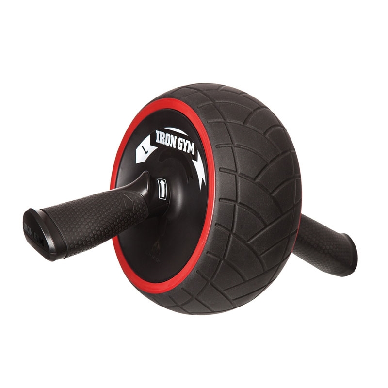 IronGym Speed ABS Ab-Wheel i sort med røde detaljer